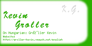 kevin groller business card